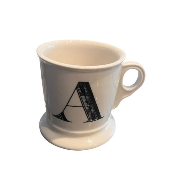 Anthropologie "The Bistro Tile Stoneware Mug” Monogram Edition Letter A - Picture 1 of 9